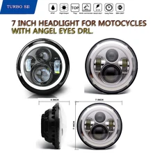 7Inch LED Headlight Round FOR Motorcycle Hi/Lo Bea