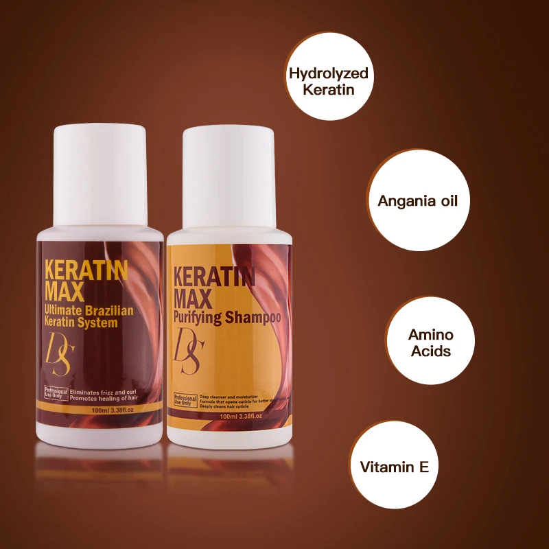 100ml Brazilian Keratin Treatment 4 Formaldehyde Straightening Resistant Hair+100ml Purifying Shampoo Free Gift