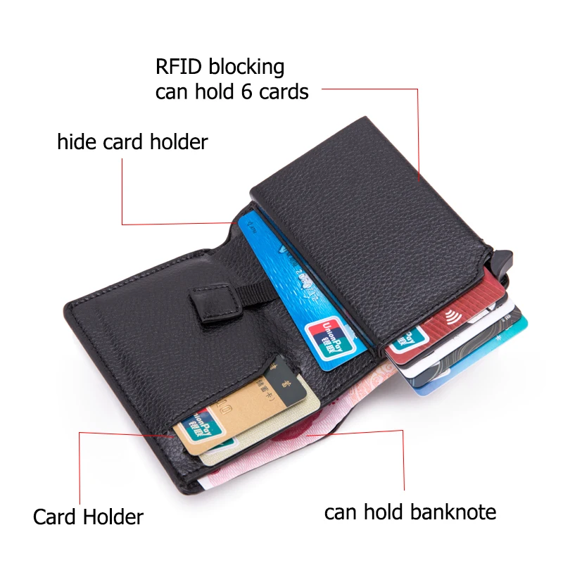 BISI GORO мужской Rfid Тонкий Умный кошелек для монет держатель карт Волшебная