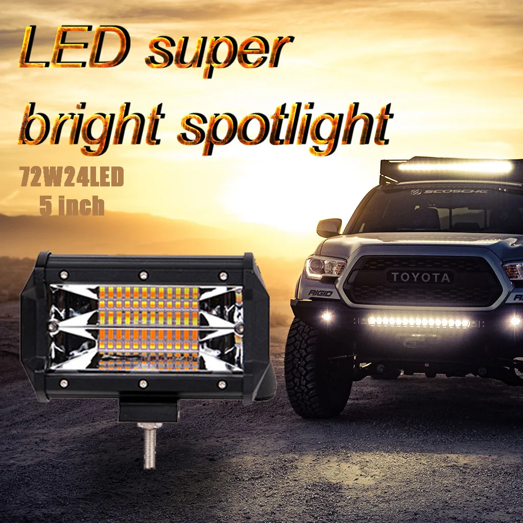 5 дюймов 72 Вт 3000 К 6500 к Led бар внедорожный для лодки автомобиль тягач 4x4 ATV 12-24 В luces led para авто
