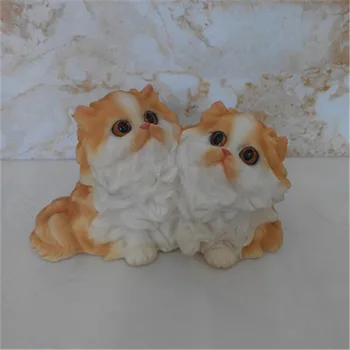 

Cute cat Statue Simulation animal Kawaii persian cat personality Lovers Home Decor Resin Action Figure Toy P1808