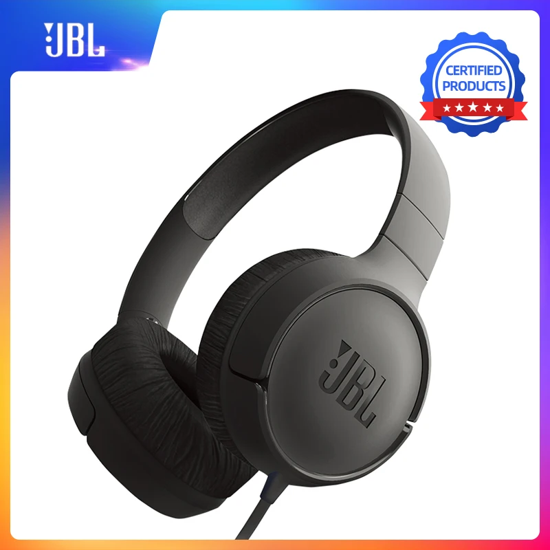 Оригинальные проводные наушники JBL T500 чистый бас звук спортивная игра
