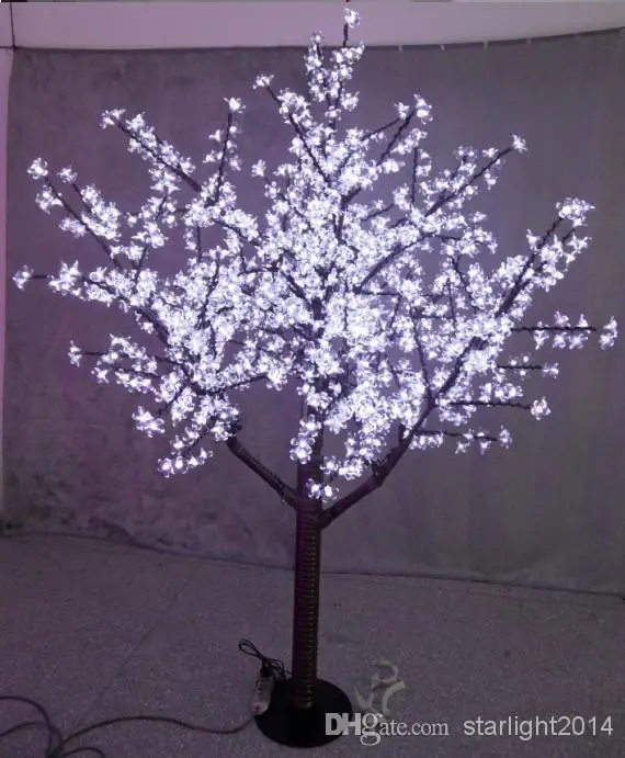 Светодиодный светильник на Рождество, Вишневое дерево, 480 шт., светодиодный светильник, 1,5 м/5 футов в высоту, для внутреннего или наружного использования,, Прямая поставка, Rainp - Цвет: white