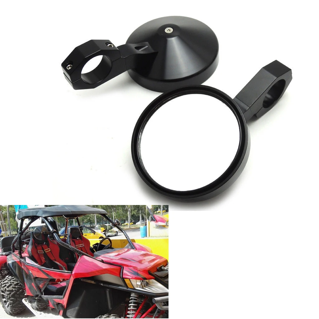 CNC HD Glass Rear View Rearview Side Mirrors Motorcycle For Polaris Ranger