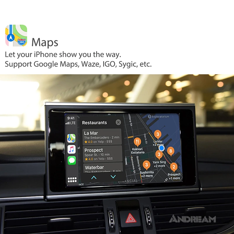 CarPlay интерфейс коробка carplay для AUDI A5/A4 OEM экран обновления MMI система Поддержка