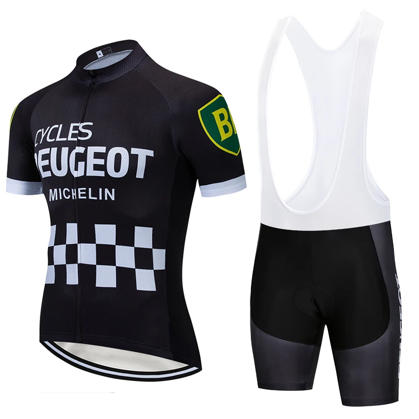 

2019 BLACK PEUGET CYCLING JERSEY 20D bike shorts Ropa Ciclismo MENS summer quick dry pro BICYCLING Maillot pants wear