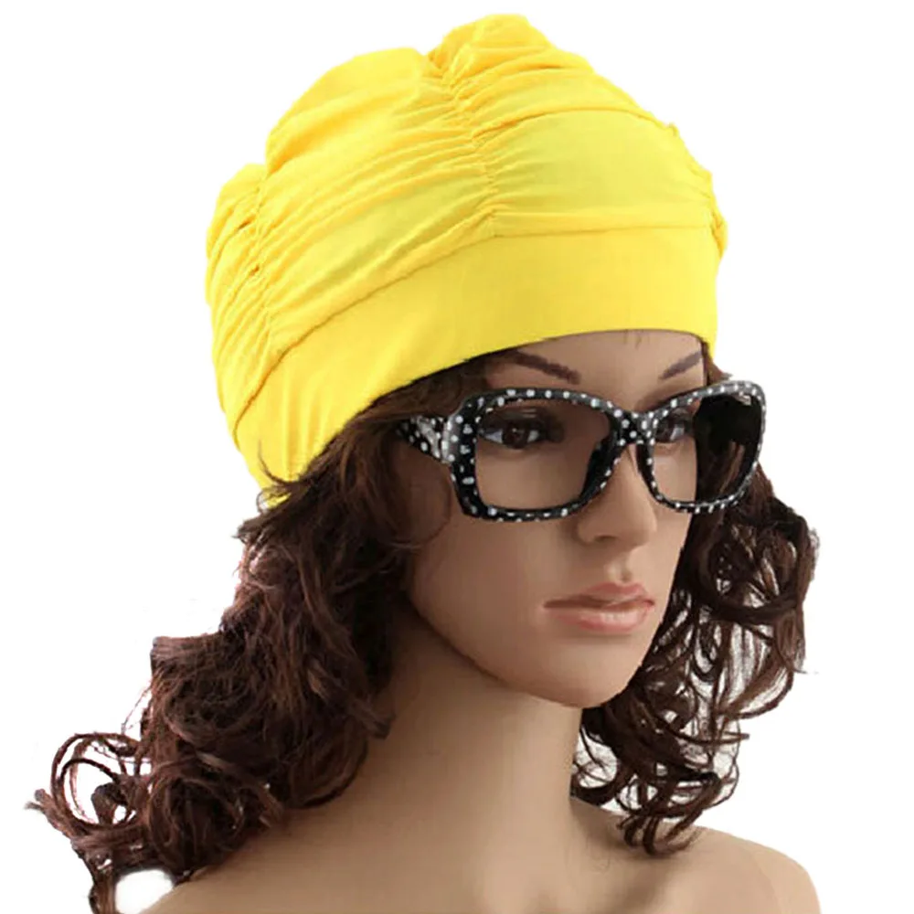Спортивная Сексуальная женская шапочка для плавания с длинными волосами для девочек, эластичная шапка, драпированная шапочка для купания, шапка для плавания на открытом воздухе - Цвет: Y