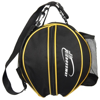 

Soccer Zipper Closure Round Shape Volleyball Training Storage Adjustable Shoulder Strap Basketball Bag Equipment Sports