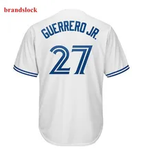 Новинка 27 Guerrero Jr. Джерси мужские бейсбольные майки Toronto белый синий