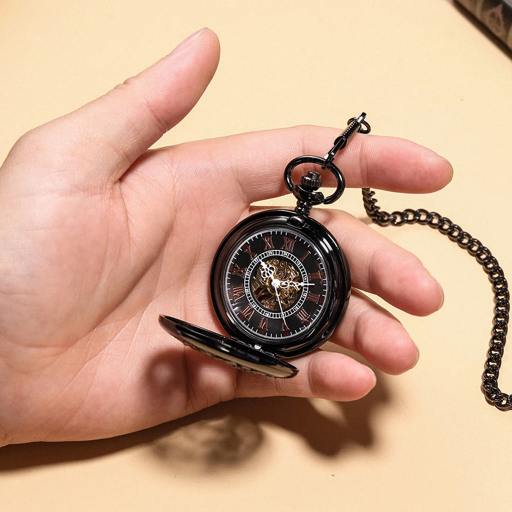 Ancient China Style Pocket Watch Vintage Dragon Design Quartz Watches Necklace Pendant Chain Clock for Unisex Relogio De Bolso