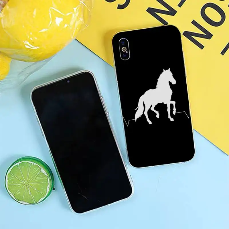 Horse Pony Horse Heartbeat Phone Case for iphone 13 8 7 6 6S Plus X 5S SE 2020 XR 11 12 pro XS MAX Horse Pony Horse Heartbeat Phone Case for iphone 13 8 7 6 6S Plus X 5S SE 2020 XR 11 12 pro XS MAX