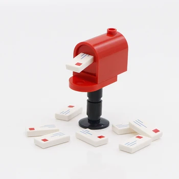 

City Accessories Building Blocks Mailbox Post Office Box Letter Postman Package Bricks Parts Creator models Toys for kids Sets