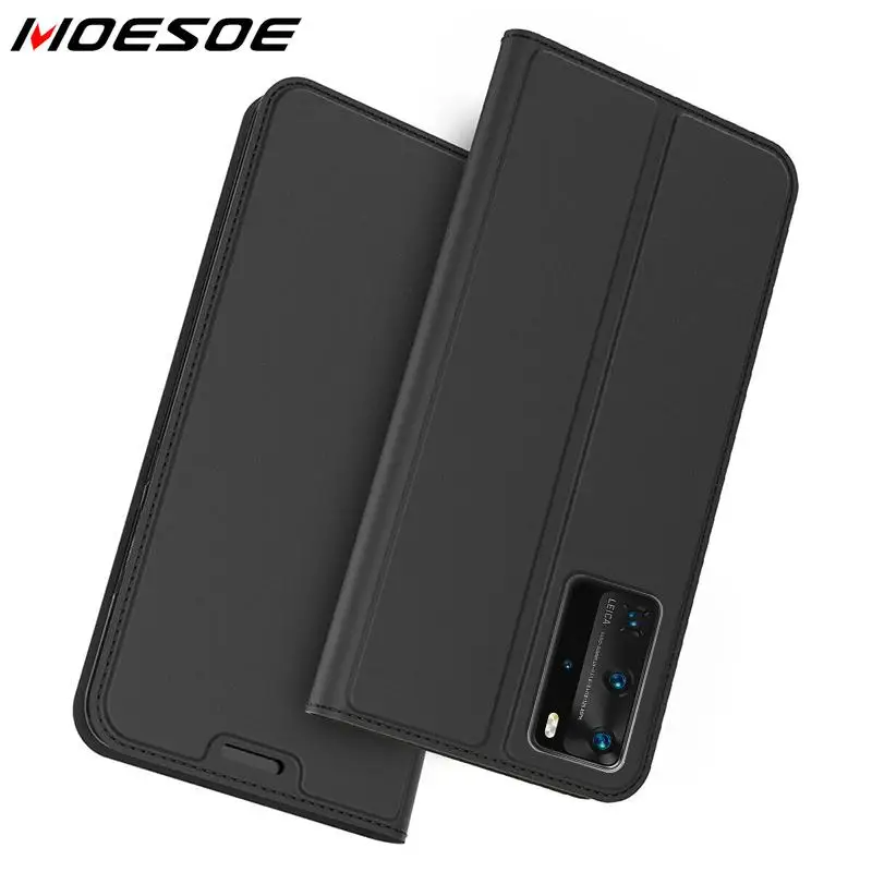 Тонкий кожаный магнитный флип чехол для Huawei P40 Pro P30 P20 Lite E P Smart Z S Plus Y9 Prime 2019 Honor 9A 9X 20