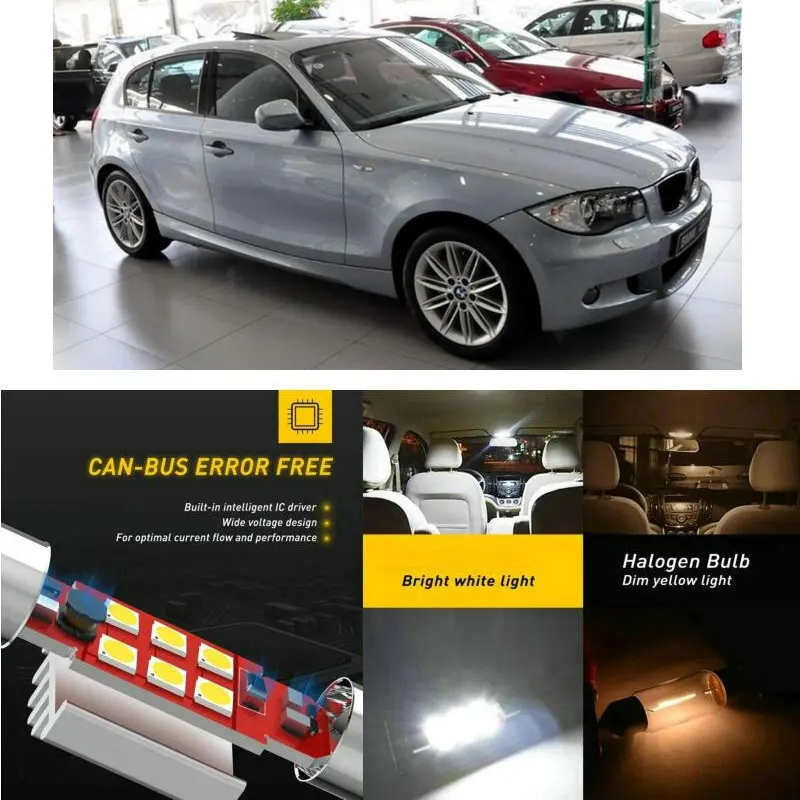 

LED Interior Car Lights For Bmw e87 Interior rear trunk glove box make-up mirror lighting error free