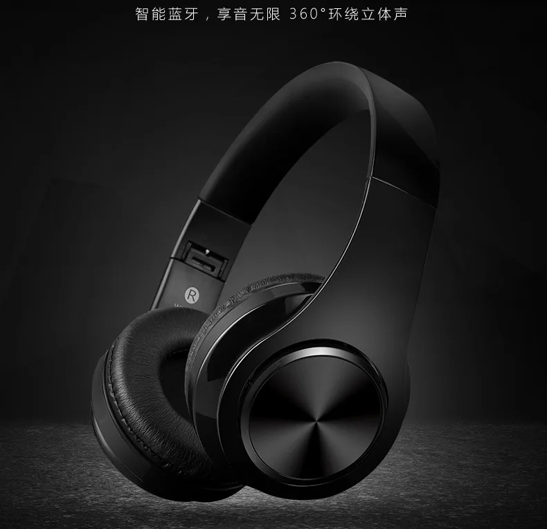 Bluetooth 5,0 стерео наушники поддерживает TF карты гарнитура FM с микрофоном наушники гарнитура Auriculares Bluetooth inalambrico - Цвет: T1