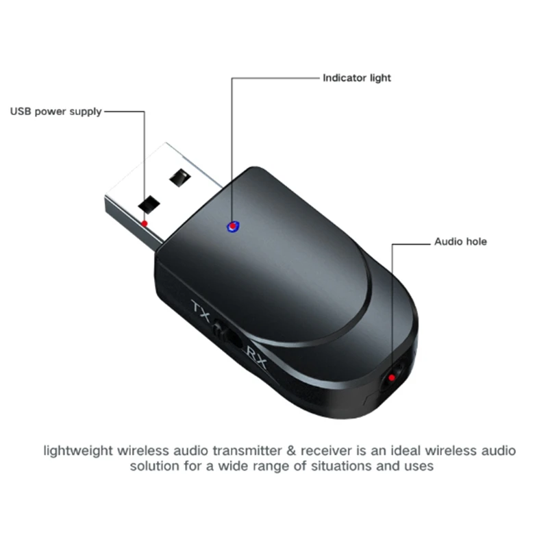 Bluetooth 5 0 o приемник передатчик 3 в 1 Мини мм разъем AUX USB стерео музыка беспроводной