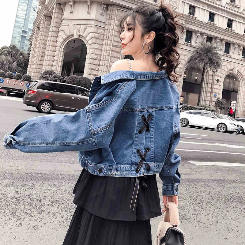 jaket denim crop