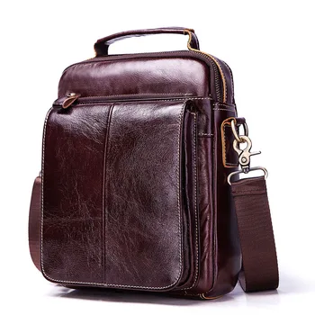 

Messenger Bag Men Genuine Leather Shoulder Bag Men's bags Small Flap Casual Crossbody Bags for Men Handbag MBG11