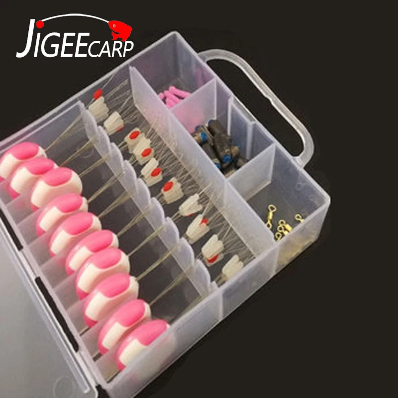 

JIGEECARP 5 Sets Carp Fishing Silicone Space Bean Set Lead Sinker Floating Seat Fishing Connector Clip Fishing Tackle Stopper