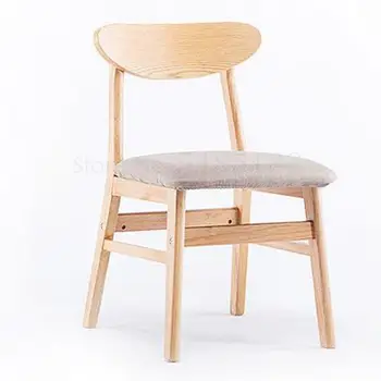 

Solid wood dining chair home desk chair modern minimalist dining table casual back stool nordic restaurant chair