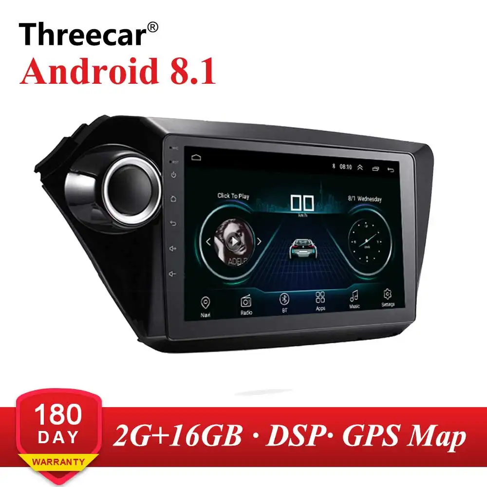 2with 16 Android 9 автомобильный DVD мультимедийный плеер 2+ 16GB для KIA K2 RIO 3 2012~ gps навигация 3g wifi AM RDS DSP Bluetooth 2din радио - Цвет: 2with 16