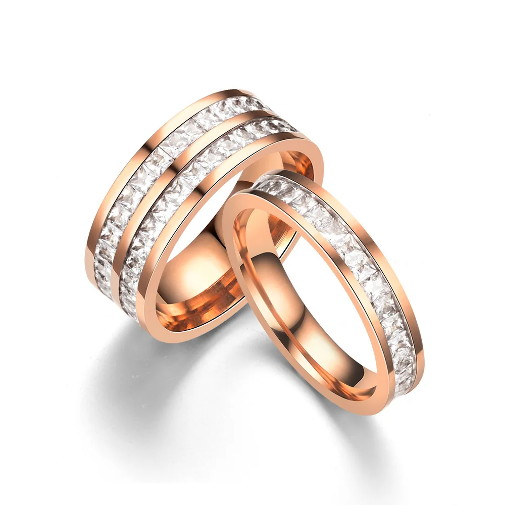 Hot Stainless Steel Ring Zirconium Titanium Rings For Women FashionJewelry OC26 |