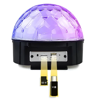

Bluetooth Speaker with Light, Bar KTV Flashlight, Led Colorful Stage Light, Crystal ic Ball, Star Light Eu Plug
