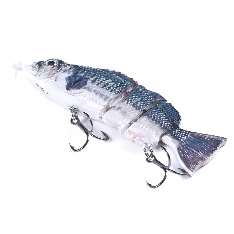 53g para a Pesca Venda Quente Robótico Natação Isca Multi-seção Elétrica Dura Usb Recarregável 14cm N66 24 Venda quente robótico natação isca multi-seção elétrica