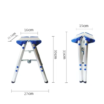 

New Anti Slip Small Folding Ladder Safety Step Ladder Folding Step Stools Construction Tool Multifunctional Aluminium