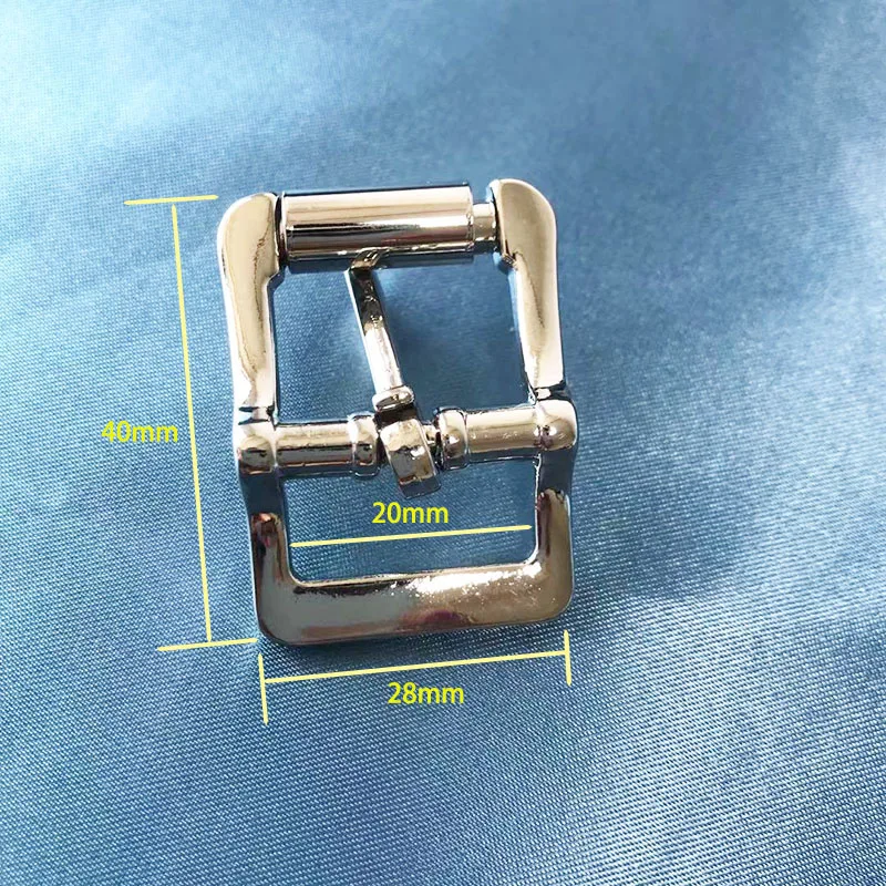 20Pcs Solid Light Gold Roller Buckle Single Pin Middle Center Bar Buckle for Leather Craft Bag Belt Strap Halter Harness