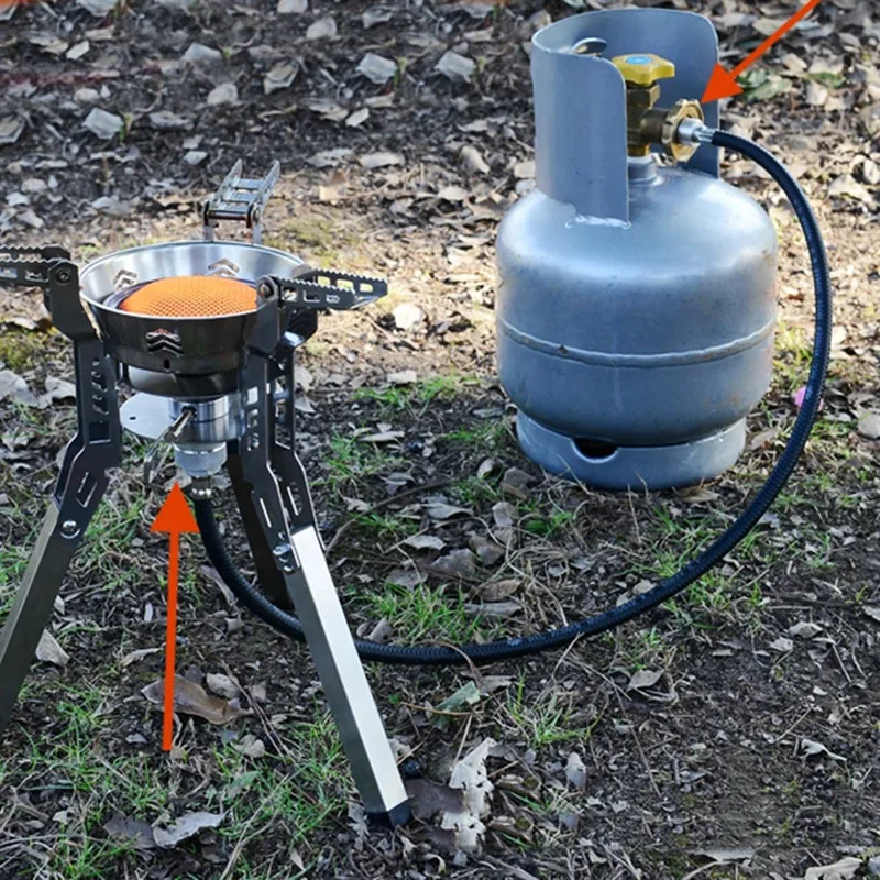 Открытый кемпинг газовая плита пропан Заправка Адаптер 1,5 м LPG шланг открытый плита Разъем оборудование для кемпинга