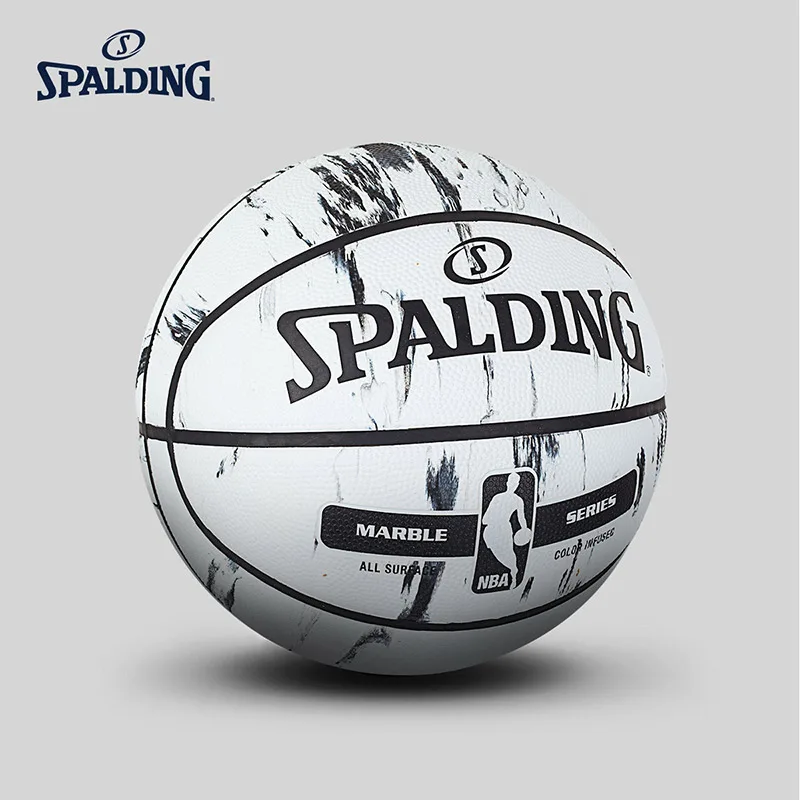 SPALDING, баскетбольный мяч серии NBA, Официальный Размер 7, резиновый материал, наружный мужской матч, мяч 83-635Y