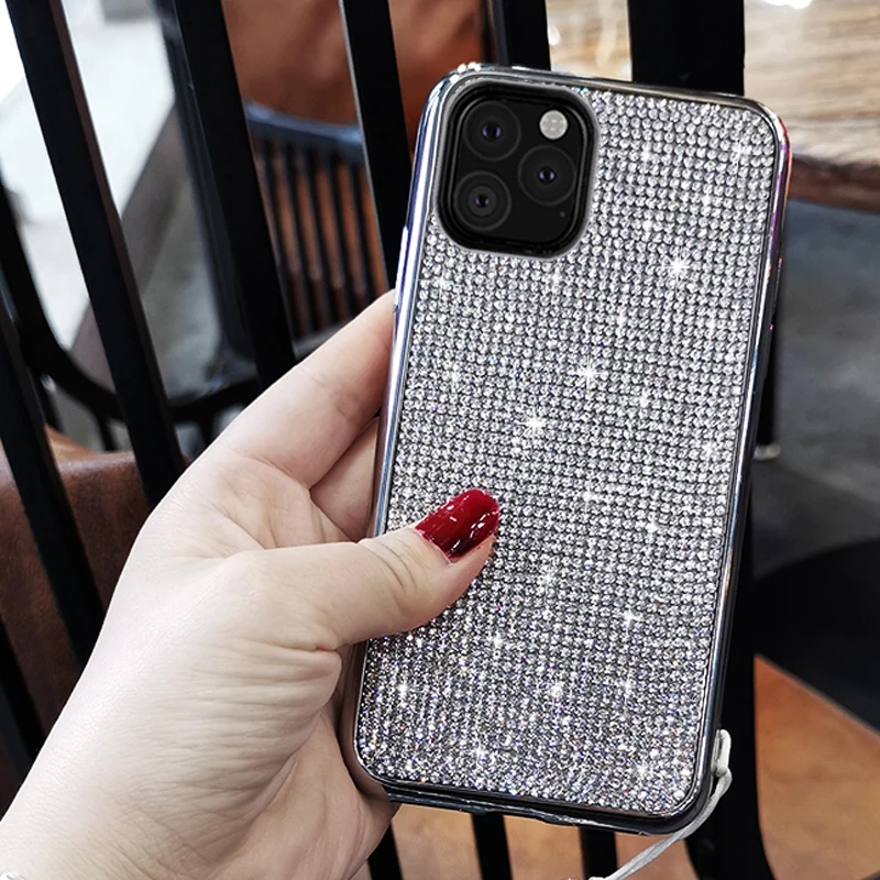Роскошный блестящий чехол для телефона с бриллиантами apple iphone 11 pro max 11pro girl модные