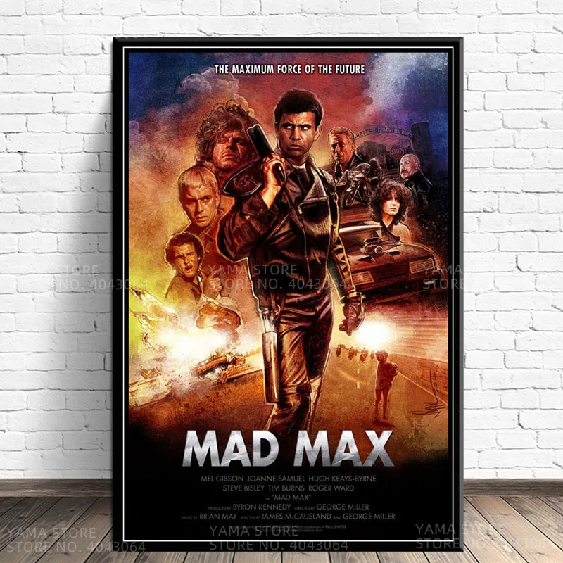 J300 Mad Max Poster Classic Movie Series Wall Art Canvas Painting Poster For Home Decor 