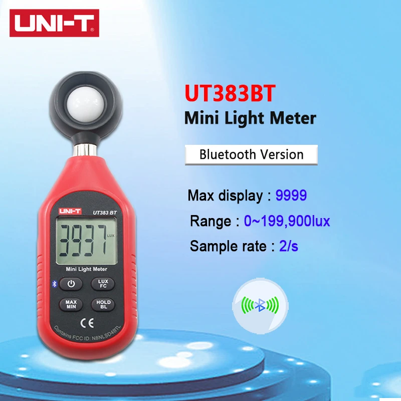 Мини-Измеритель освещенности UT383BT UNI-T шт. Bluetooth обновленная версия освещенный