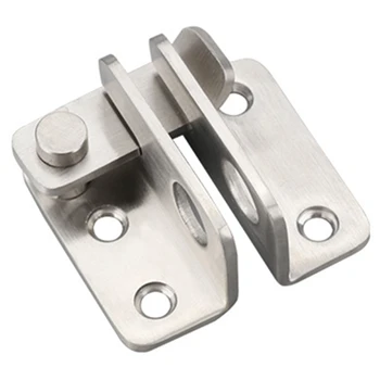 

Anti-locking Door Buckle Simple Bolt Turn On Left / Right 304 Stainless Steel Thicken Locker Padlock Hasp