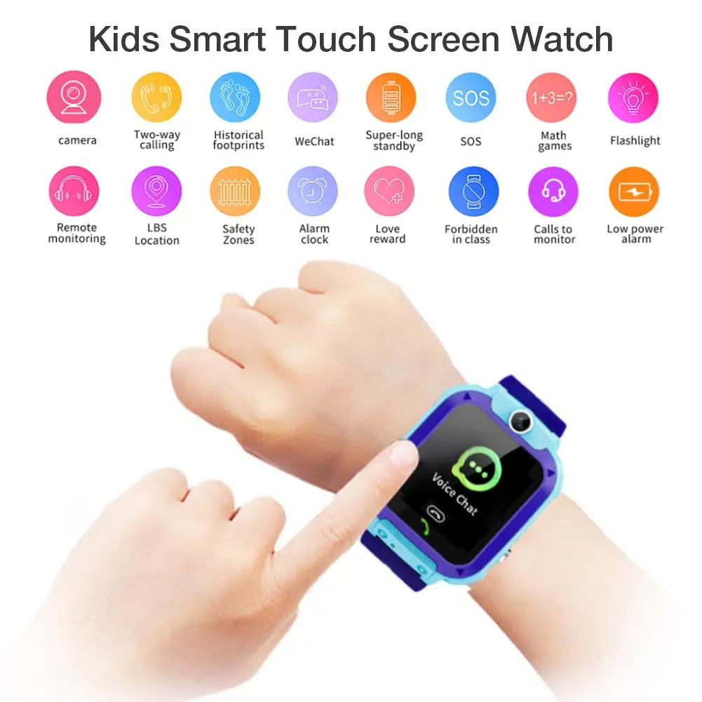 Q12B Детские Смарт-часы телефон водонепроницаемый LBS Smartwatch дети позиционирование вызов 2G SIM карта удаленный локатор часы для мальчиков и девочек