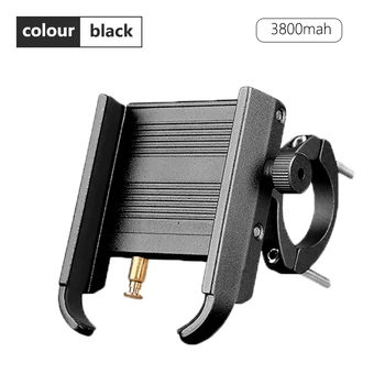 

Aluminum Alloy Bike Phone Holder Universal Bicycle Cell Phone Stand Mount for iPhone 11 Samsung Bracket 2000/3800mAh Power Bank