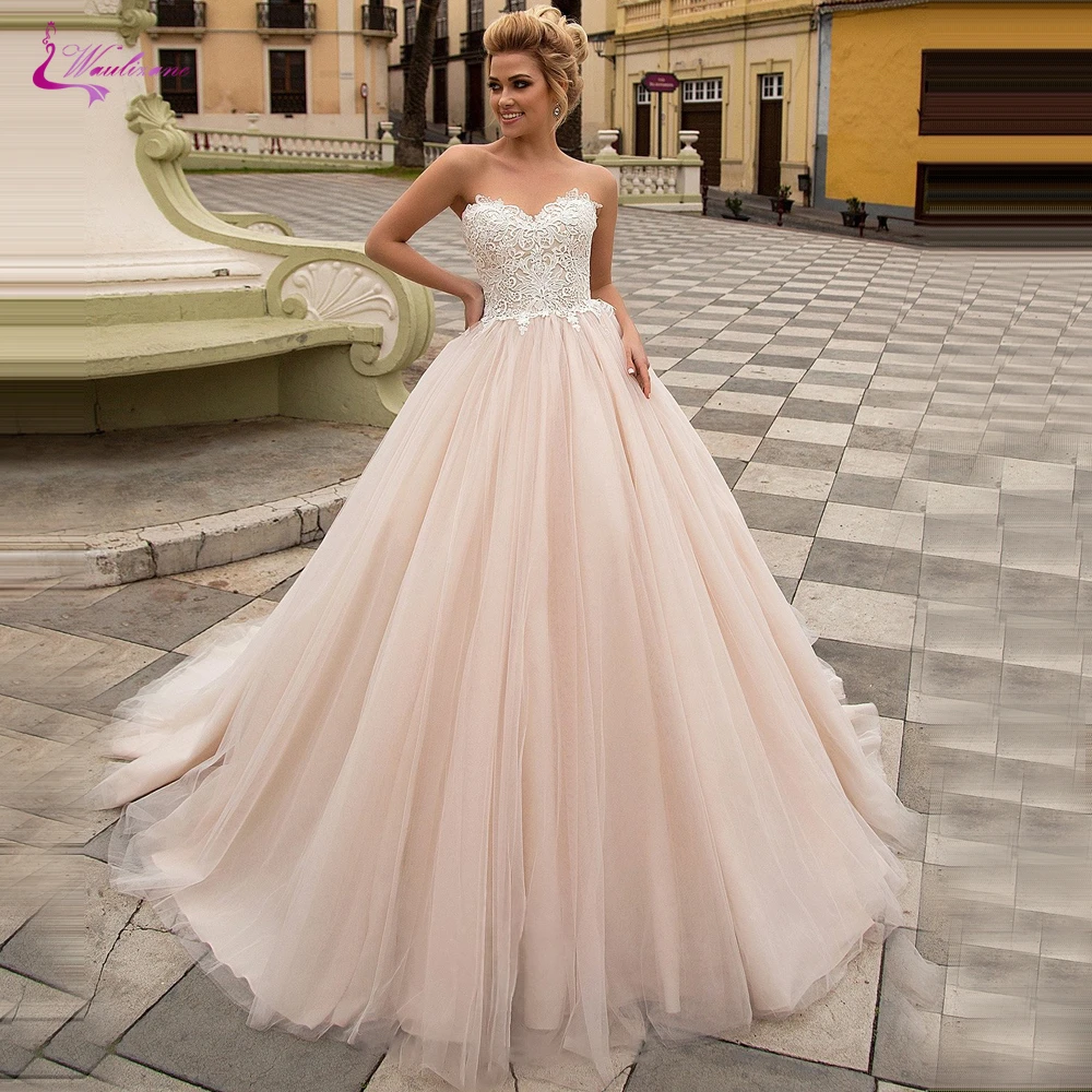 strapless wedding dress with tulle skirt