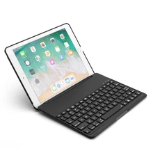 [Новинка] Bluetooth клавиатура чехол для нового iPad 9,7/iPad pro/Air 1/2, алюминиевый металлический корпус keyborad с подсветкой для iPad