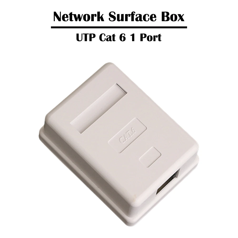 Сетевая распределительная коробка 1 порт UTP/FTP Cat 5e/ 6 сетевая Поверхностная