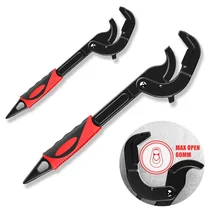 Jeu de clés pour réparation d'outils à main, clé universelle réglable, cliquet, écrou de tuyau multifonction, poignée rapide, 2 pièces
