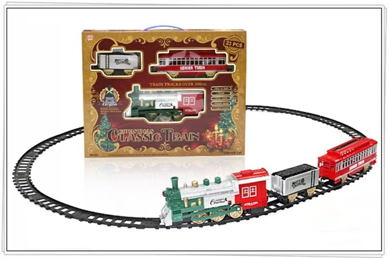 

Children Electric Smoke Classical Rail Train Model Classical Steam Train Camera Track Car Christmas Birthday Gift