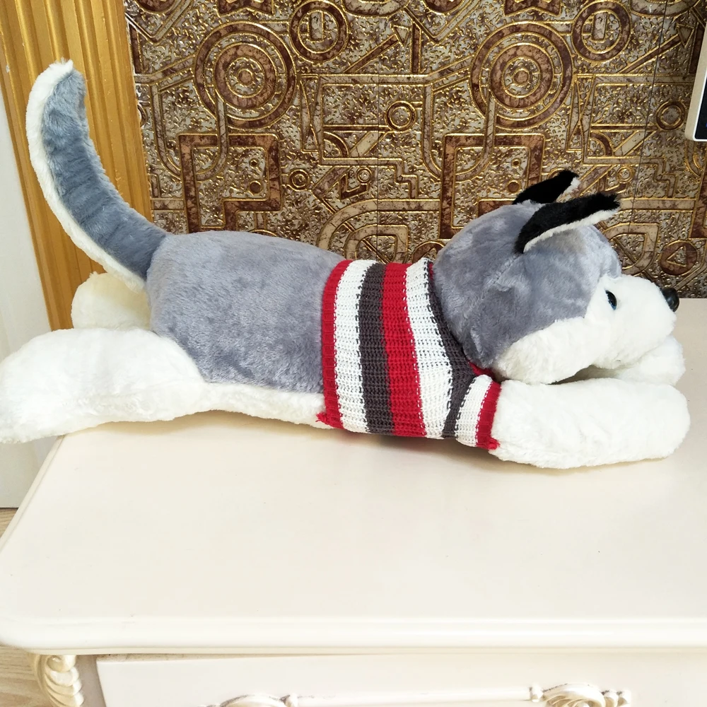 Husky свитер собака Детские плюшевые игрушки подарок на день рождения милая кукла "Хаски" ребенок мягкая игрушка
