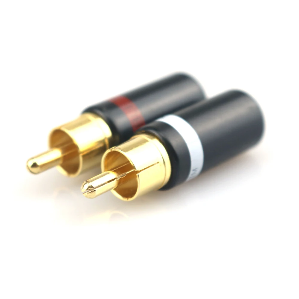 4 шт. позолоченный RCA аудио разъем, AMP межблочный rca разъем