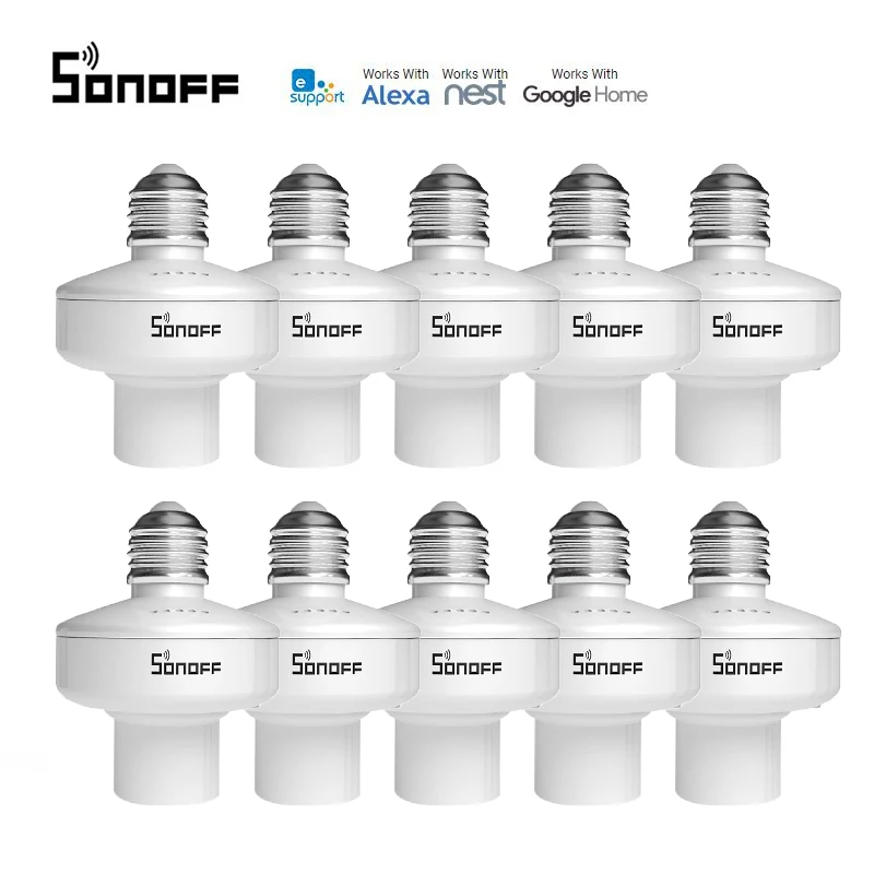 Умный держатель лампы Sonoff SlampherR2 E27 WiFi RF 433 МГц/управление через приложение