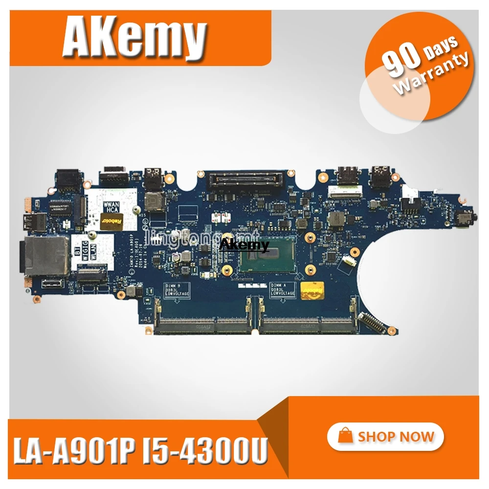 

High quality CN-0WN6N4 for Dell Latitude E5450 Laptop Motherboard WN6N4 ZAM70 LA-A901P I5-4310U DDR3L 100% Fully Tested