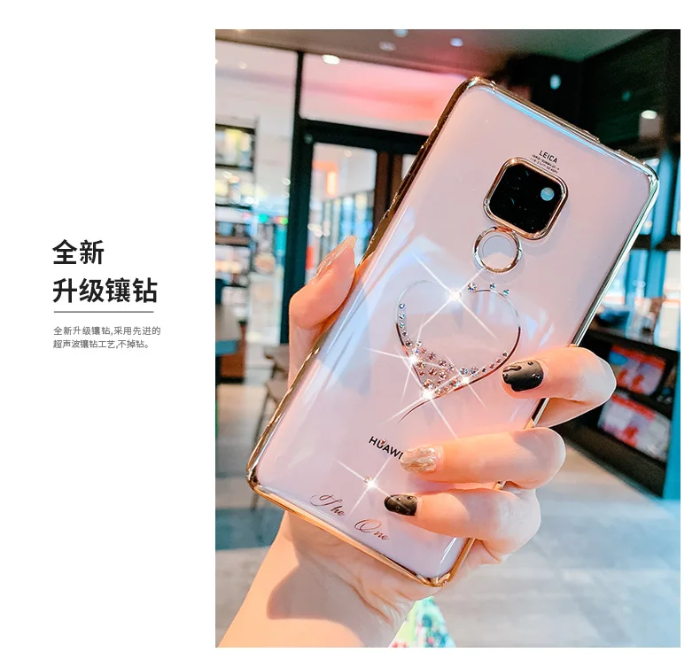 Kingxbar блестящий чехол с кристаллами для huawei mate 20pro/mate 20 жесткая задняя крышка тонкая прозрачная Стразы