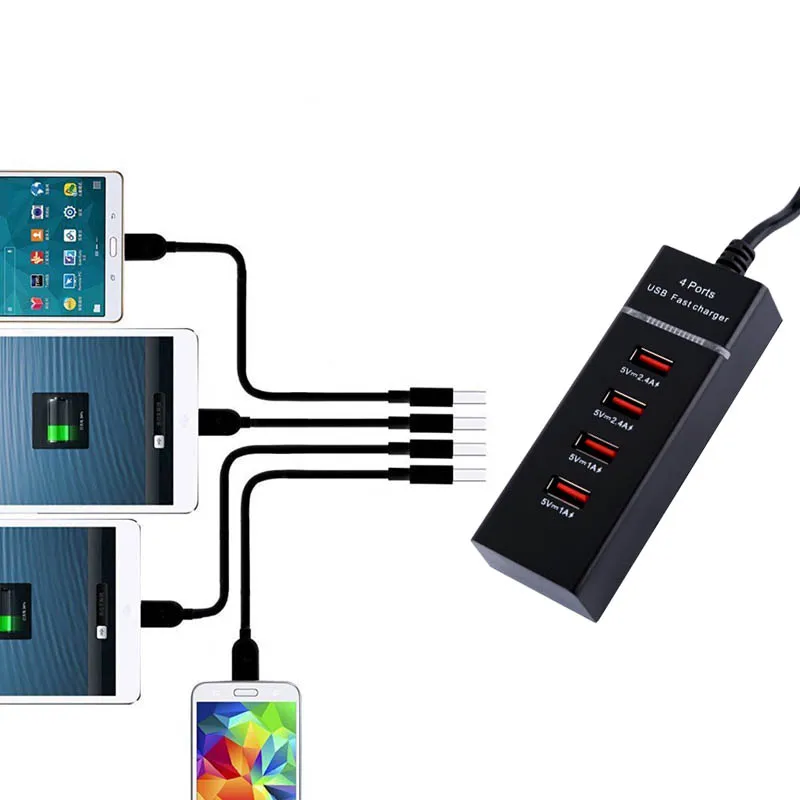 США/ЕС/Великобритания вилка настенное зарядное устройство 4 usb порта Быстрая Зарядка адаптер для телефона планшета OE88