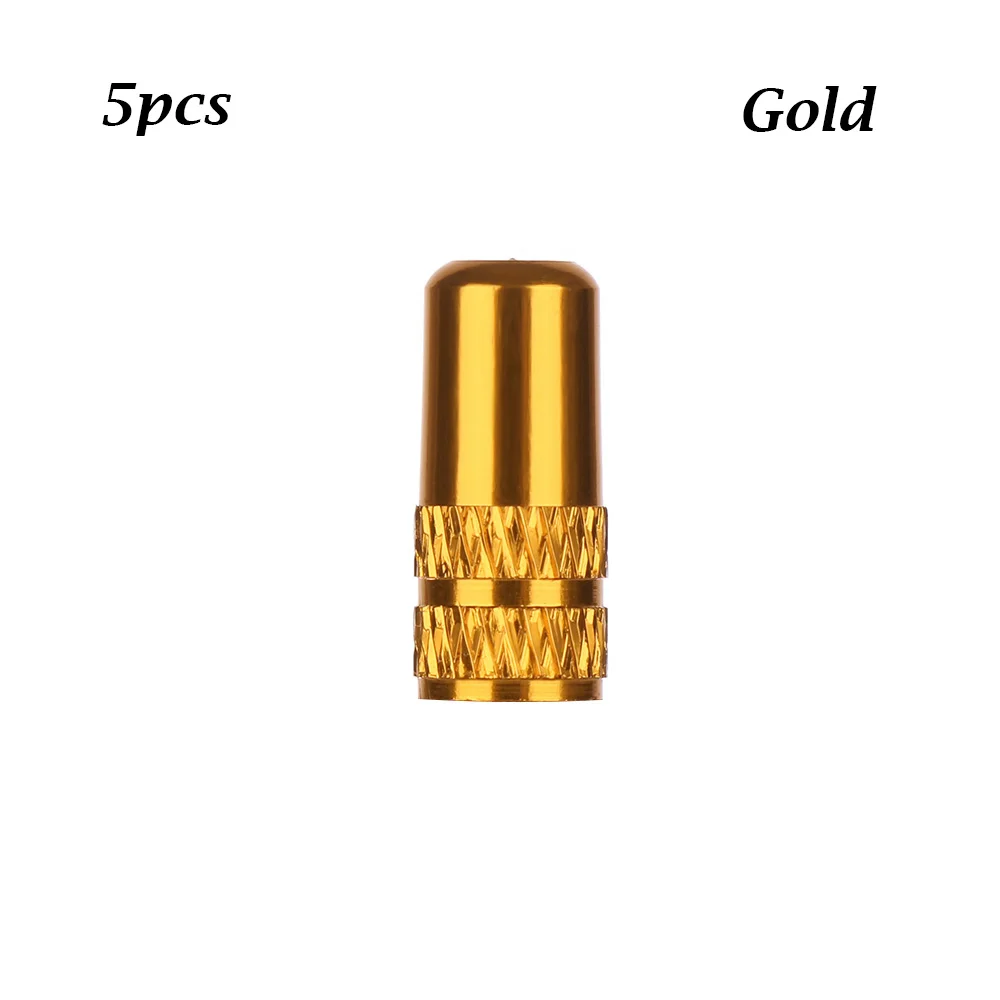 Gold 1/5 шт алюминиевый сплав велосипед ультралегкий, нержавеющий ниппель камеры высокого давления колпачки давления Пылезащитная крышка MTB обод колеса шины, шины для остановки воздуха шлемов велосипед Запчасти аксессуары - Цвет: Gold